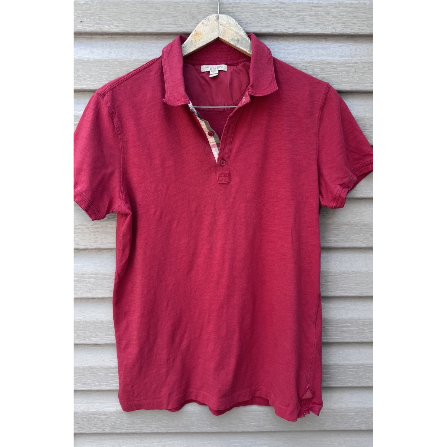 Burberry Brit Men's Nova Check Polo Shortsleeve Shirt Sz Medium